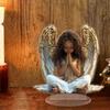 Acrylic Angel Statue Art Modern 2D Praying Desktop Figurine Home Office Creative Decor Piece