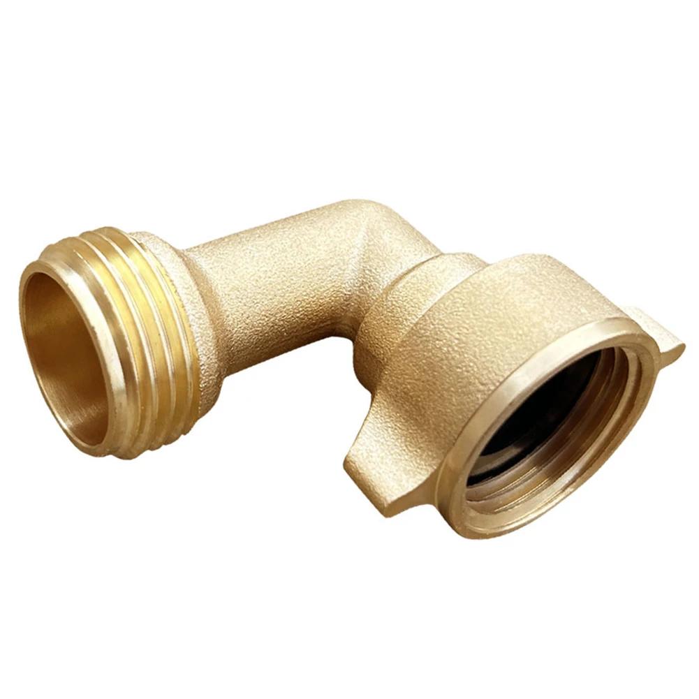 2PCS 90 Degree Elbow Connection Brass Corner Joints 3/4 Water Pipe Fitting Connection Garden Hose Connection Adapter