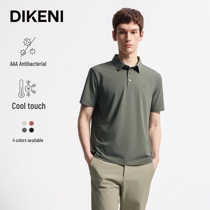 DIKENI Men s Cooling Antibacterial Tech Checkered Polo Shirt L