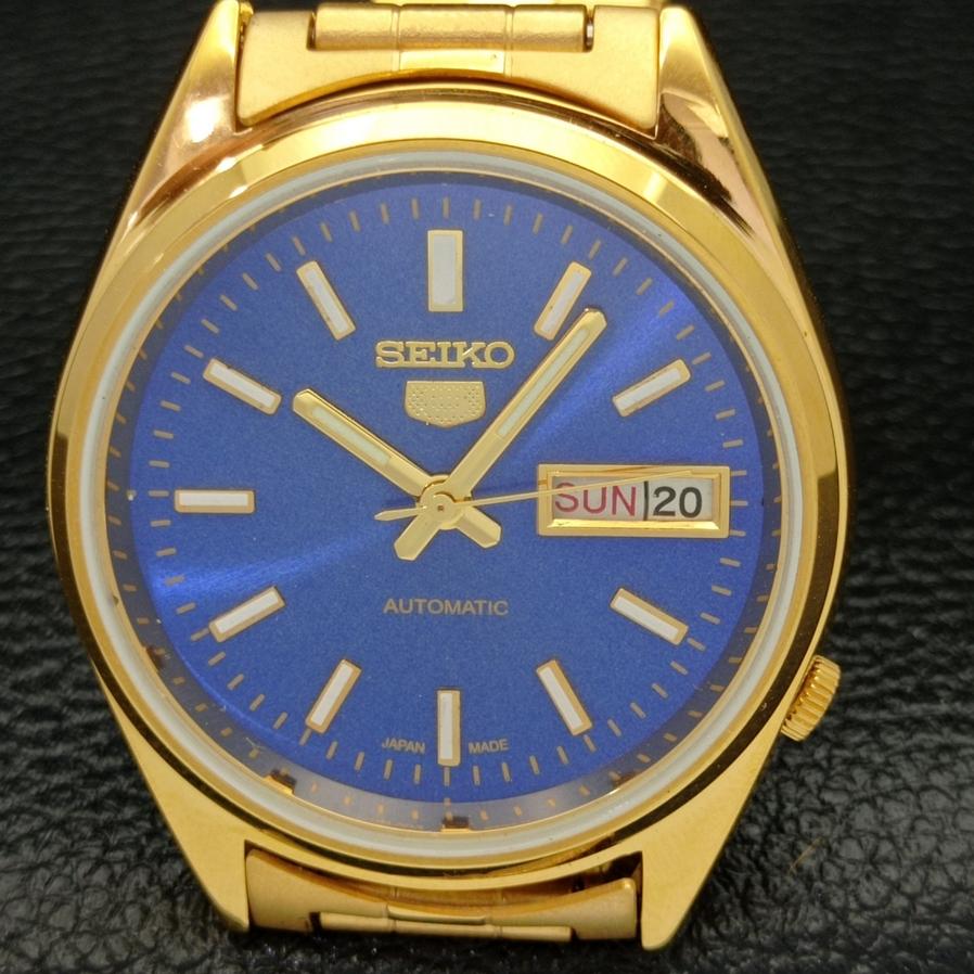 REFURBISHED VINTAGE SEIKO 5 AUTOMATIC 6309A JAPAN MENS BLUE DIAL WATCH a425906-2 RL620a-a425906