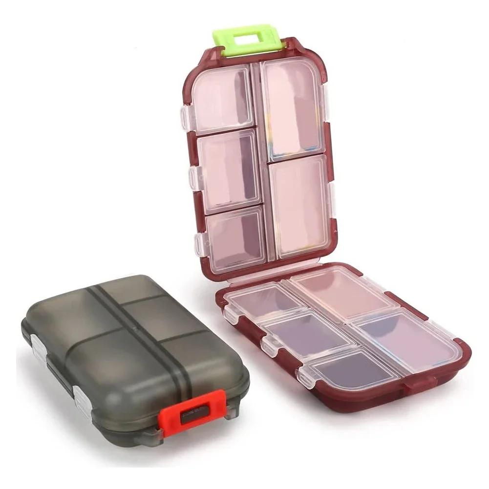 Pill Organizer Portable Pill Case 10Grids Pill Travel Case Medicine Organizer Pill Box Dispenser for Purse Travel Pill Container