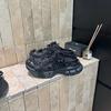 New Summer 3xl Lace Bow Bag Head Half Slippers Women's Old Polished Platform Dad Shoes