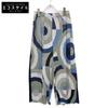 PLEATS PLEASE PP83-JF746 18AW Multicolor Circle All-Over Print Wide Pants Bottoms 3 Navy Blue MulticolorUsed