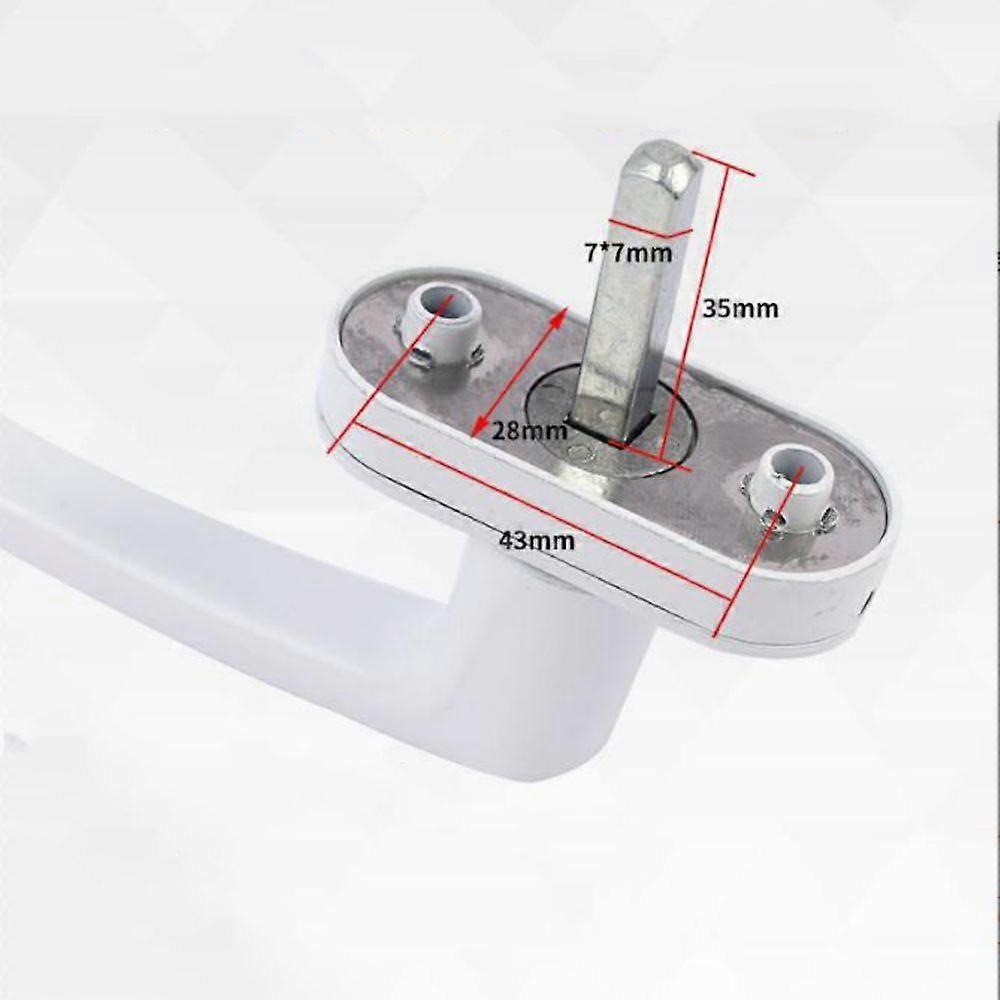 White Window Handle, 2 Pieces Universal Window Handle, Aluminum Window Handle Fits Left And Right