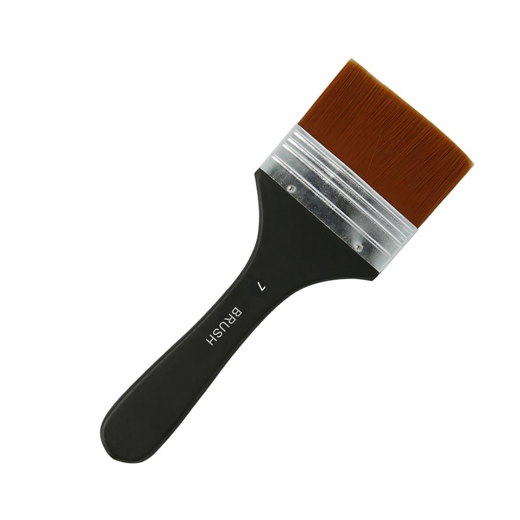 1 szt. Profesjonalny Płaski Pędzel do Malowania Nylonowe Włosie Pędzel Artystyczny Drewniany Uchwyt do Gesso Bejc Klejów Lakierów Farb