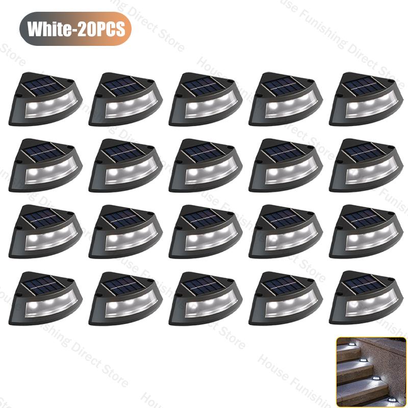NEU Solar Stufenleuchte Außen Heim Garten Treppe Terrasse Lichter Stufen Gehwegleuchten Solarlampe außen LED Dekorative Lichter