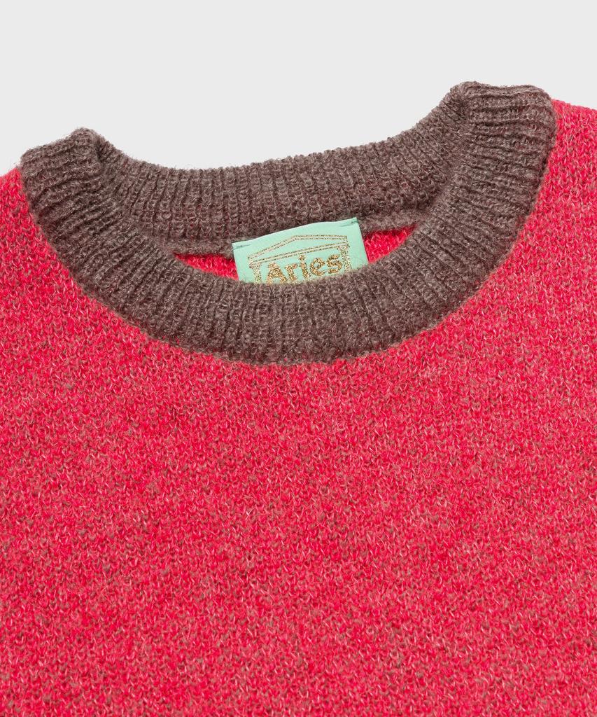 ARIES (U) Brushed Mohair Crew Neck Knit Pink