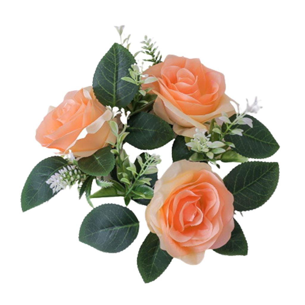 Candle Rings Wreaths Decorative 9inch Artificial Floral Flower Garland for Christmas Tabletop Wedding Thanksgiving