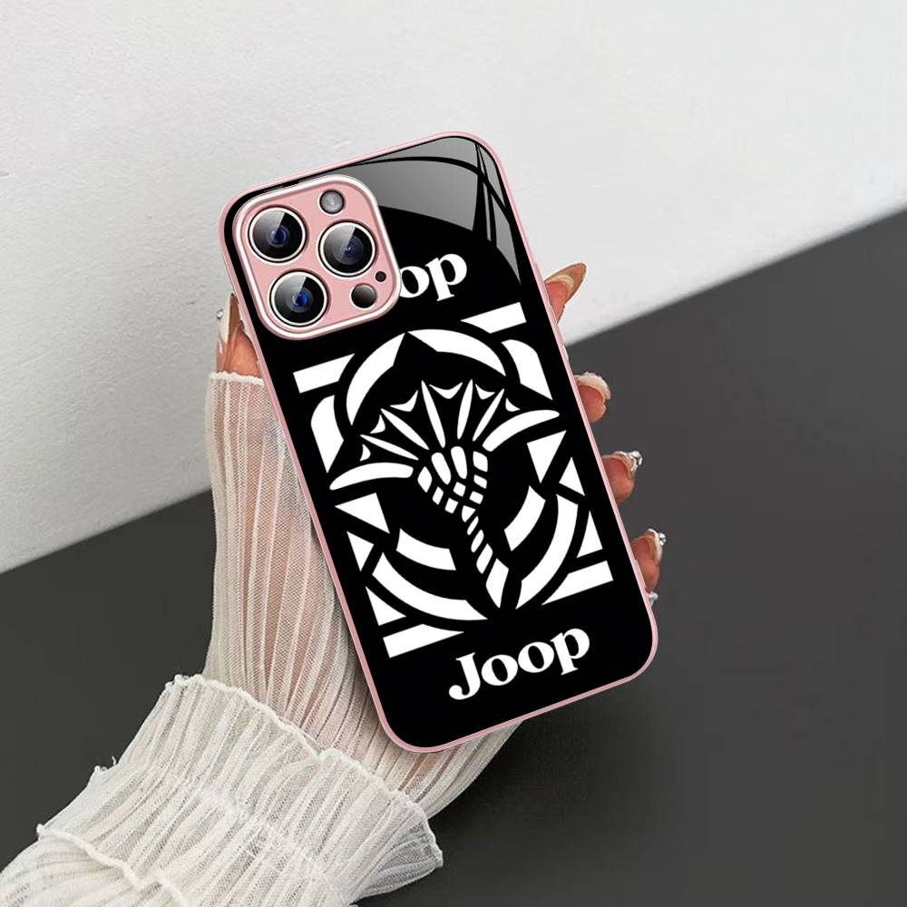 Famous Printed J-JoopS Logo Tempered Glass For Iphone 14 13 12 11 Pro Mini XS MAX 14Plus X XS XR Fundas