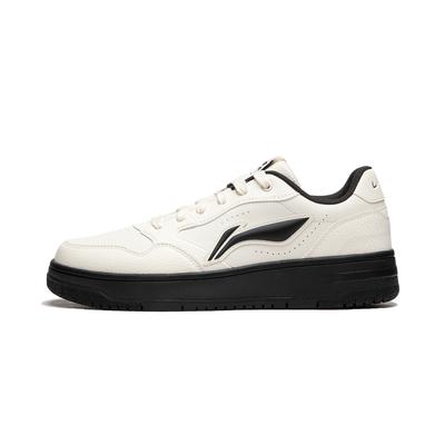 Li Ning Tianji Soft Slip Resistant Cushioning Abrasion Resistant Low Top Skateboard Shoes Men's Ecru AGCU271-5