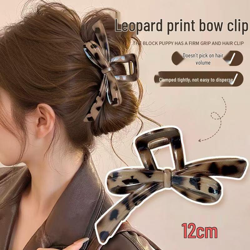 Koreanischer Eleganter Kürbisbogen Polka Dot Haarspange - Groß, Cremige Texturierte Hochsteckfrisur-Accessoire