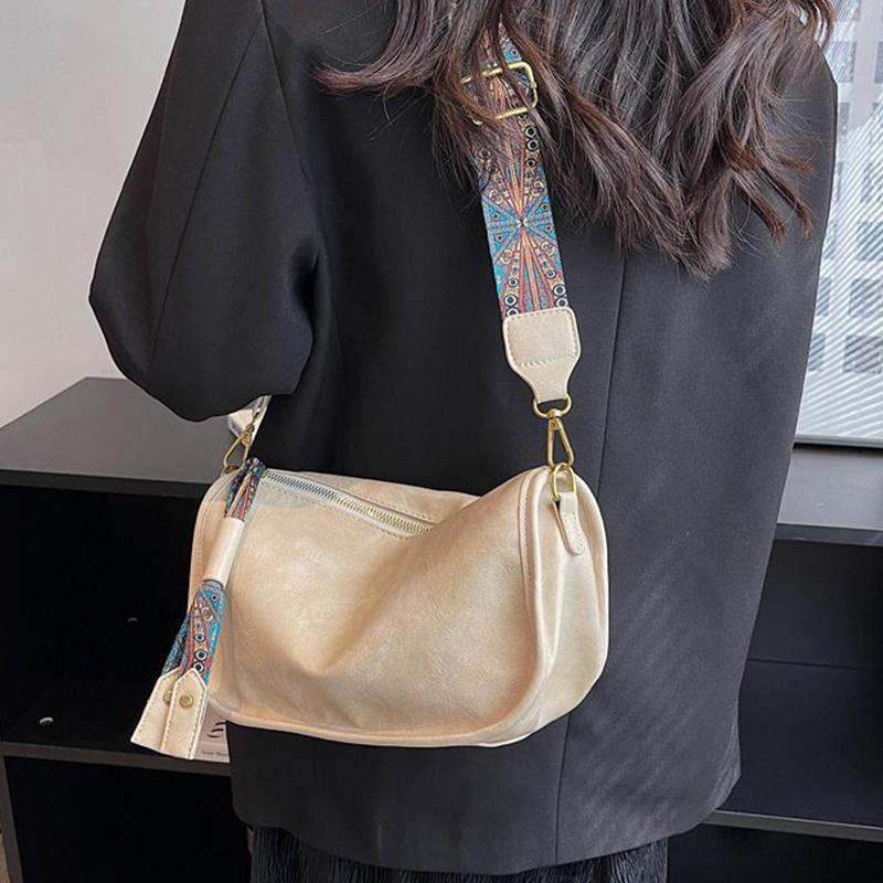 Yogodlns Vintage Shoulder Bag For Women PU Leather Pillow Bag Luxury Style Crossbody Bag Lady Messenger Bag Ladies Tote Purse