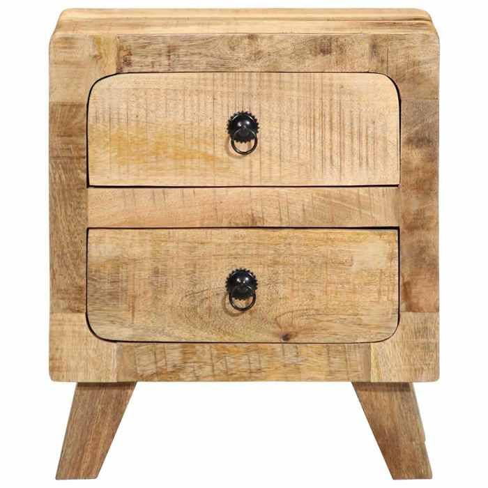 VidaXL Table de chevet 40x32x46 cm bois de manguier massif brut 4104511