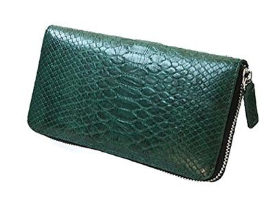 Diamond Python Kulatý zip Dlouhá peněženka Tmavě Zelená Dlouhý Zip Dlouhý [Godin] sppw8005cp/mD.Green [Peněženka z hadí kůže] [Pánská peněženka] [Jednotná peněženka]