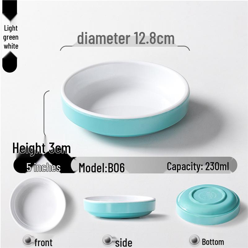 Zweifarbige Melamin-Tischware: Kleines Schalen- und Schalenset für Buffet und Grill-Dipsaucen.