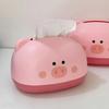 Cute Shaped Tissue Box Holder Durable Plastic Multi-Functional Desktop Organizer For Home & Commercial Use