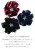 VINGTAINE Velvet Voluminous Frill Elegant and Sophisticated Hair Accessory for Scrunchie, Women's Fall/Winter, HS-130-BR