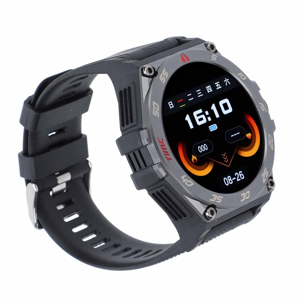 1.53in Smart Watch with Earbuds 2 in 1 Round BT Call Smartwatch with Offline Payment Long Time Standby Music Watch Black