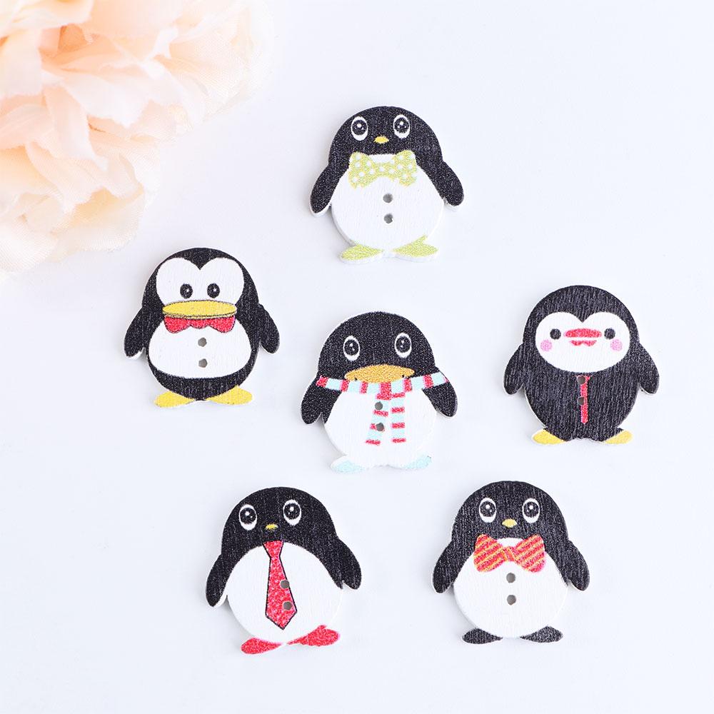 DIY Penguin Design Sewing Handwork Decor Apparel Sewing Crafts Sewing Accessories Buttons