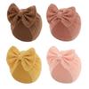 4Pcs Cotton Bonnet Hat Newborns Bowknot Turban Hat Soft Breathable Baby Fetal Hat Brimless Hospital Cap Windproof