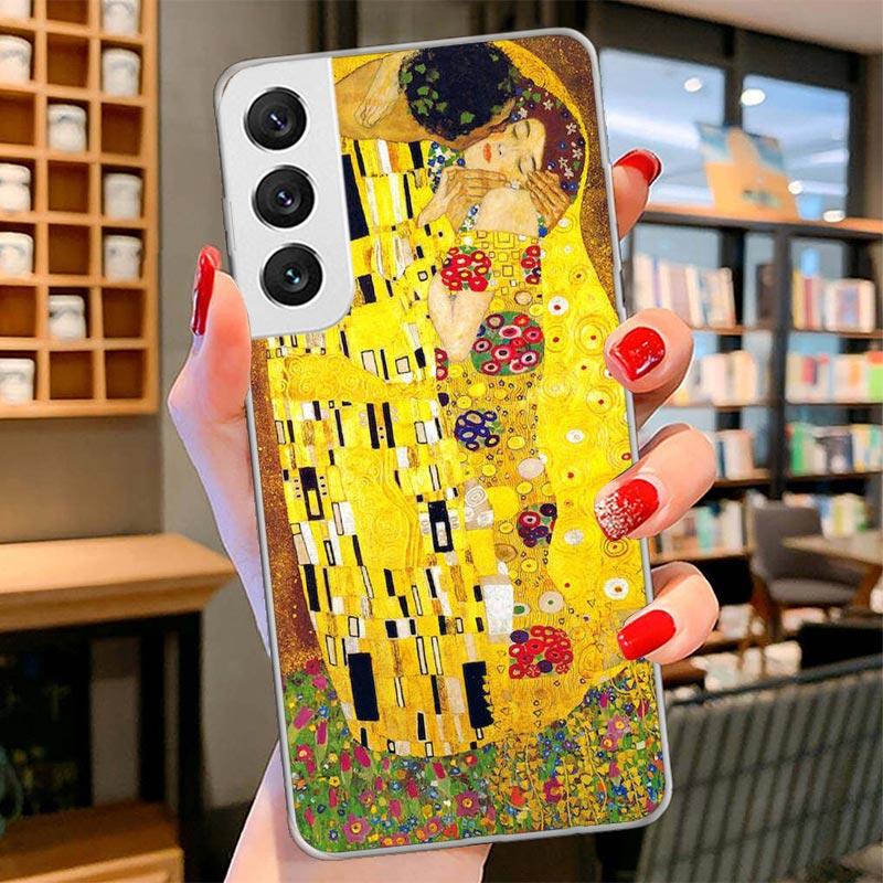 Kiss by Gustav Klimt Desig Cover Phone Case For Samsung Galaxy S26 S25 Edge S24 Ultra S23 S22 Plus S21 S20 FE Soft Fundas Shell