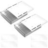 2Pcs Hidden Under Desk Drawer Self Stick Table Pull Out Storage Box Hanging Home Office Pencil Tray Organizer Drawer