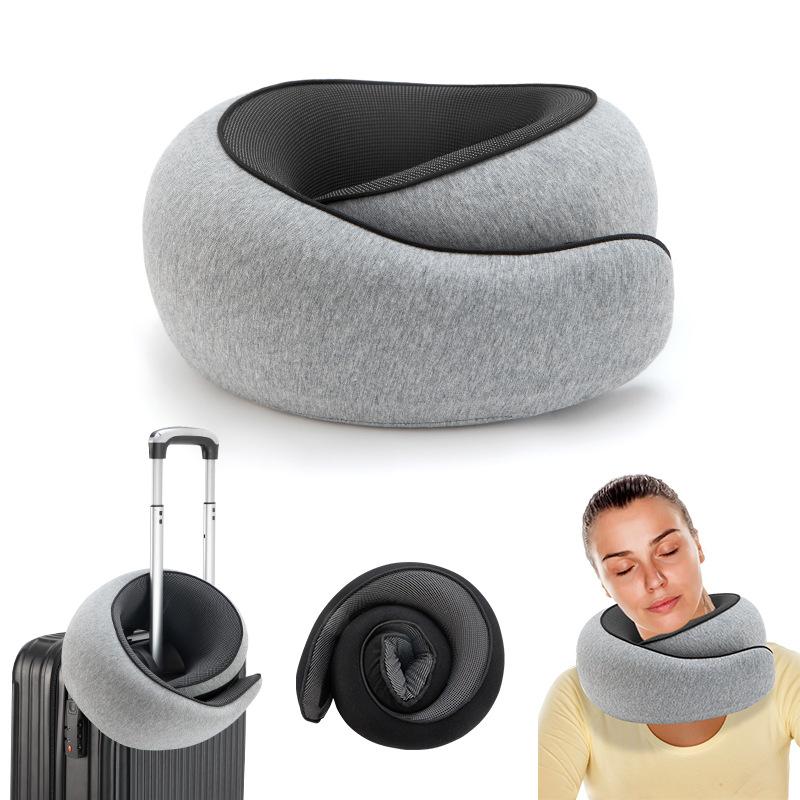 Portable and Washable Outdoor Airplane Travel Pillow Storage Set, Memory Foam U-shaped Neck Support Pillow