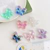 10 Stück Acryl Gerade Loch Leuchtende Schmetterling Streuperlen Farbe Lose Perlen Handy Armband Zubehör Materialien