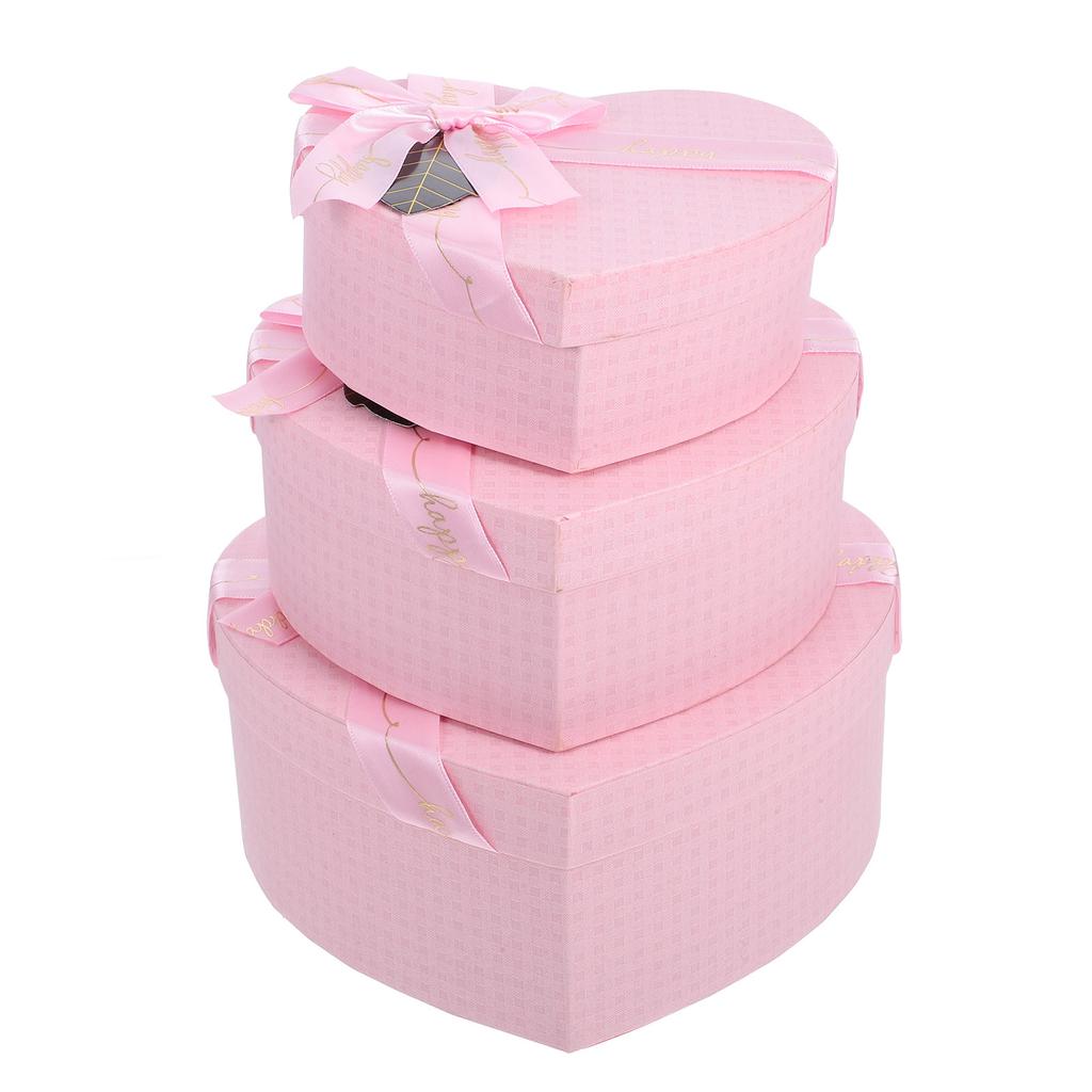 3Pcs Heart Shape Box Premium Decorative Gift Packaging Ideal for Chocolates Candies Small Keepsakes Valentine Birthday Wedding