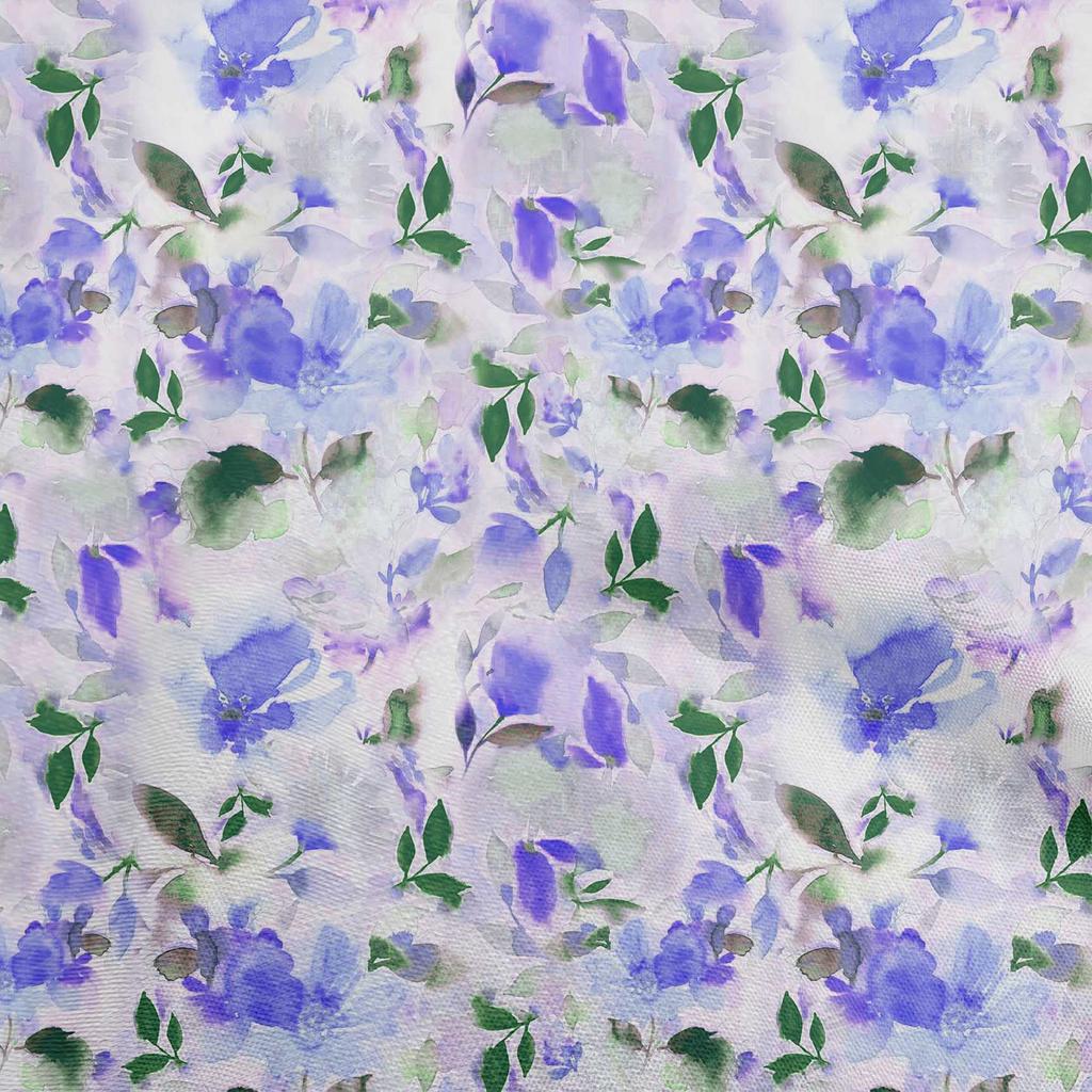 oneOone Baumwoll-Flex Grauer Stoff Aquarell Blumen Bastelprojekte Dekorstoff Bedruckt pro Yard 40 Zoll