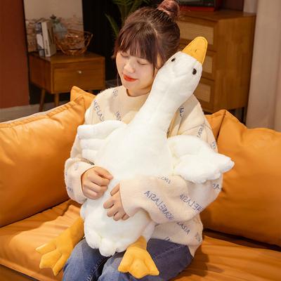 50/90/130/160CM Kids Cute Duck Big White Goose Plush Doll Toy Soft Cushion Baby Sleeping Pillow Stuffed Animal Doll Girl Christmas Toys