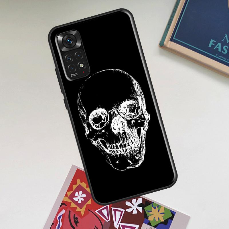Cool Spooky Skull Face Case For Xiaomi Redmi Note 12 Pro Plus 8 9 10 11 Pro 8T 9S 10S 11S 12S 9C 10A 10C 12C Cover