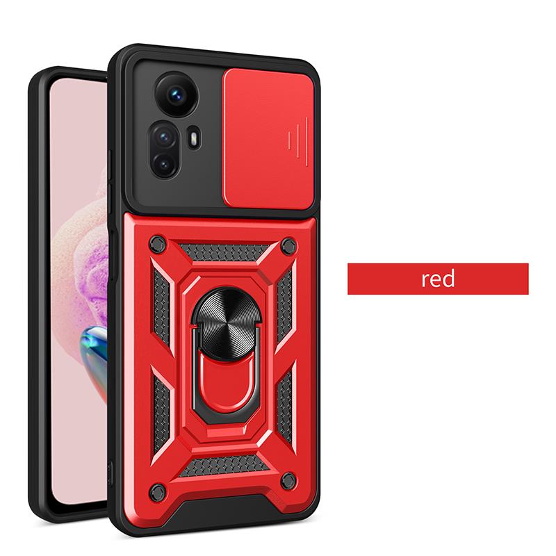 

Противоударный бронированный чехол для Xiaomi Redmi Note12S 4G автомобильный держатель для телефона чехол для Redmi Note12 4G 5G защита объектива камеры Fundas Redmi Note12S(4G) красный
