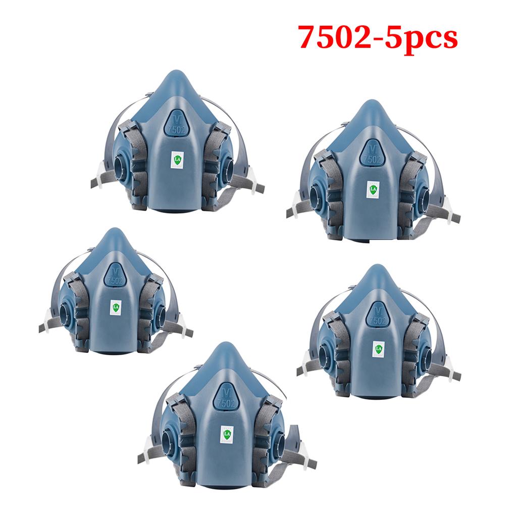 7502 Półmaska silikonowa Materiał miękki Zaawansowany silikon Zawór Cool-flow Oddychający Podwójny tryb Chemikalia Praca PPE Bezpieczeństwo