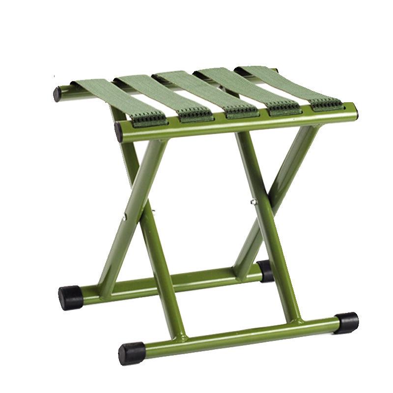 Large Portable Folding Thickened Metal Stool for Outdoor, Fishing, or Picnic Use.