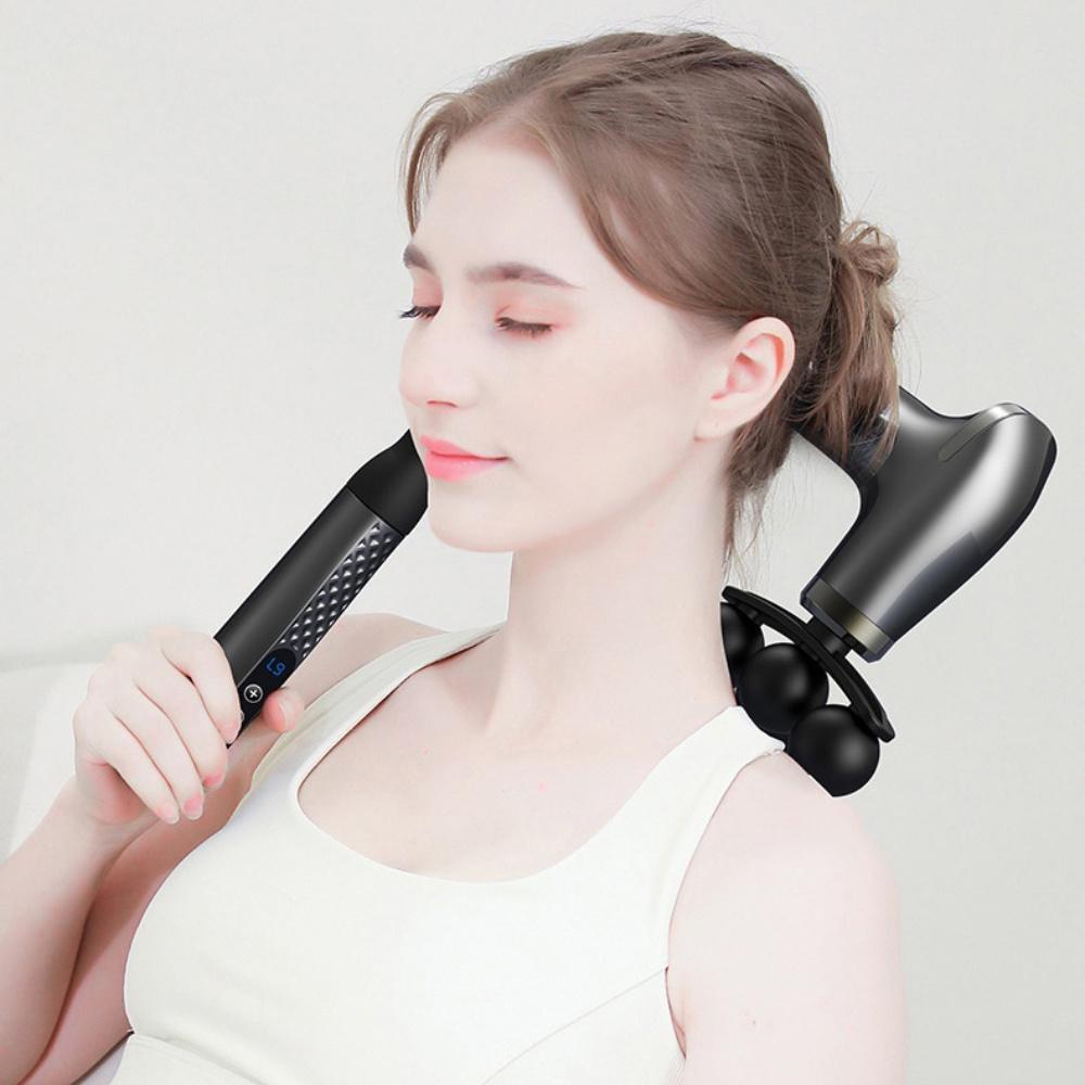 3 Head Electric Fascia Gun High-Frequency Body Massager Handheld Muscle Relaxation Back Neck Shoulder Muscle Masajeador Gun
