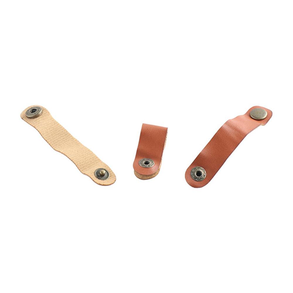 10Pcs/Pack Storage Cord Keeper PU Leather Cable Management Cable Straps  Wrap Headphone