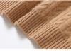 Women's Soft Cashmere Bamboo Leaf Sweater - Double-Strand, Round Neck, Perfect for Autumn and Winter
