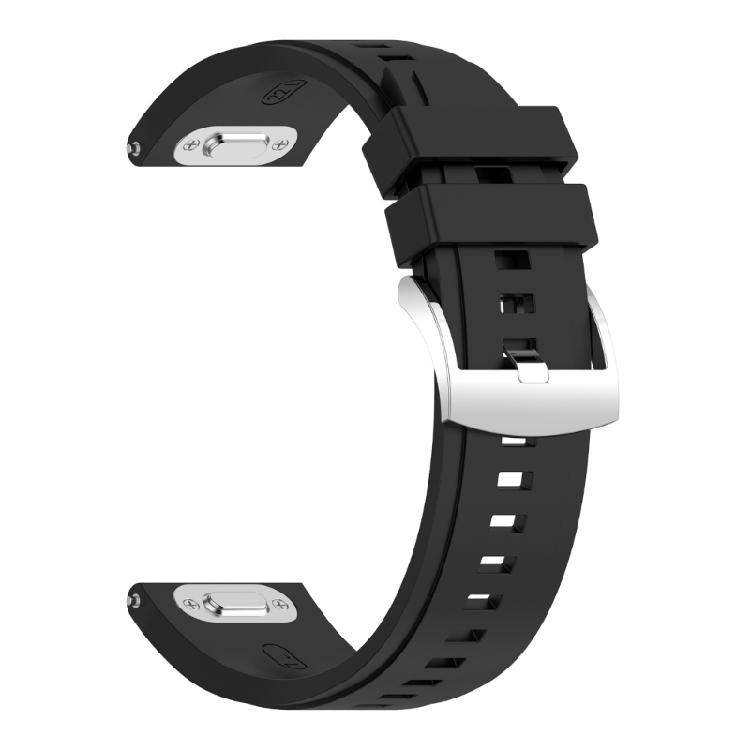 

Strong Soft Silicone Replacement Watch Band 22mm Press Button Lightweight Water Resistant Straps for Watch GT6 чорний