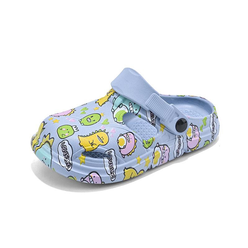 Summer New Men's and Women's Slippers Bag Head Non-slip Cute and Durable Cartoon Home Outdoor Graffiti Beach Hole Shoes