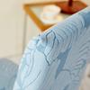 1pc Solid Color Jacquard Dining Chair Covers Elastic Non-slip Dining Seat Slipcovers Anti-dirt Dustproof Chair Cases for Wedding
