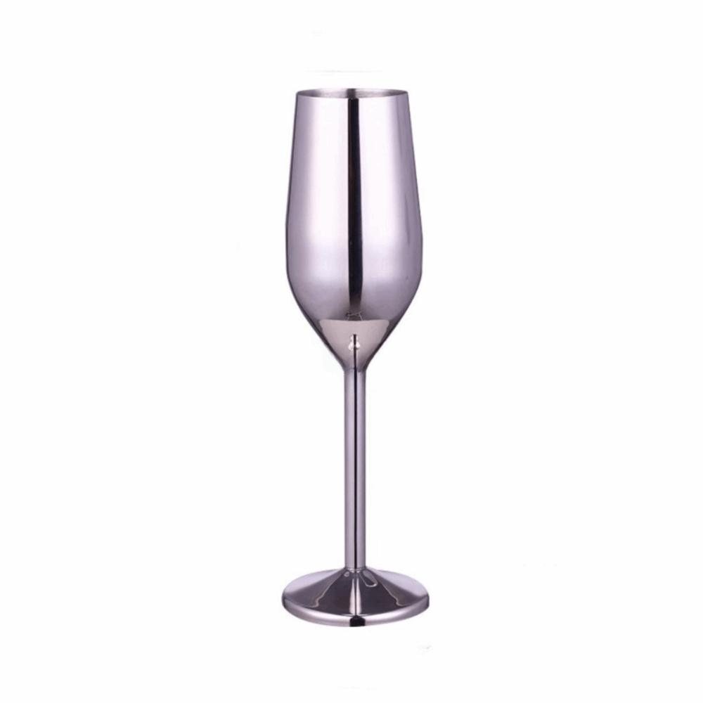 304 Stainless Steel Metal Cocktail Glasses Unbreakable Steel Wine Goblet  Wine Drinking серебряный