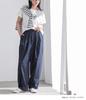 Oshare Walker Blend Cooling Barrel Leg Elastic Loose Plus Long 12bn0ms n'OrLABEL [Cotton-Linen Pants] Women's Spring/Summer Bottoms, Moisture-Wicking,