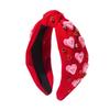 Fashionable New Style Sweet Heart-shaped Wide-edge Knot Headband for Hair Accessories During Festivals