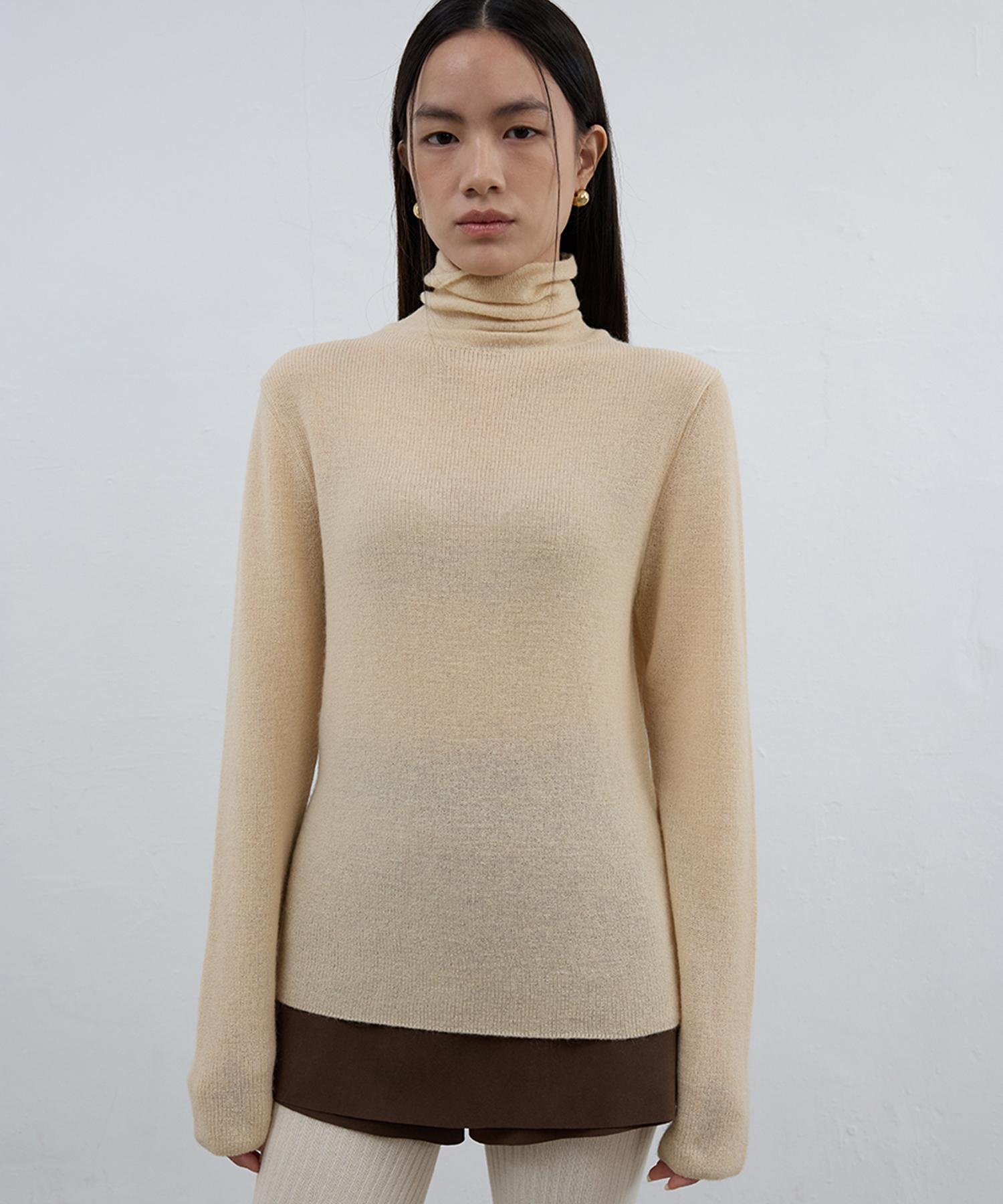 Bundak Saints Mohair Turtleneck Sweater Vanila Vanilla/Free
