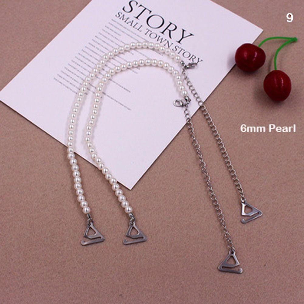 Fashion Metal Bras Straps Aniti-slip Pearl Shoulder Straps Adjustable Rhinestone Underwear Strap