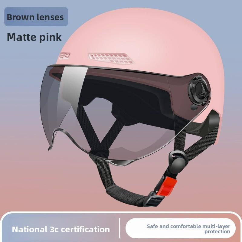 Helmet, Electric Car, Men's and Women's ABS Half Helmet, Sun Protection, UV Protection, Cycling Helmet, Summer Breathability