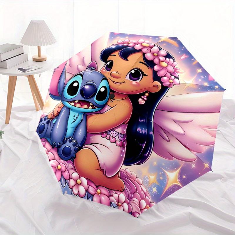 Fantasy Fairy Stitch Themed Automatic opening and closing folding umbrella, 8-rib windproof, compact travel design, suitable for all occasio