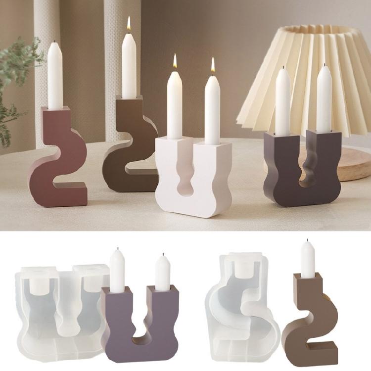 Silicone Candle Base Moulds Candle Stand Molds S/U Shape Craft Molds Flexible Silicone Molds Silicone Handmade Supplies