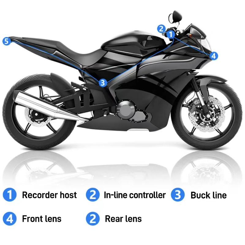 HD 5.5 Inch Motorcycle Carplay Car Machine Motorcycle Recorder